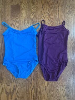 balera Blue and Purple Dance Leotards - Bundle of 2